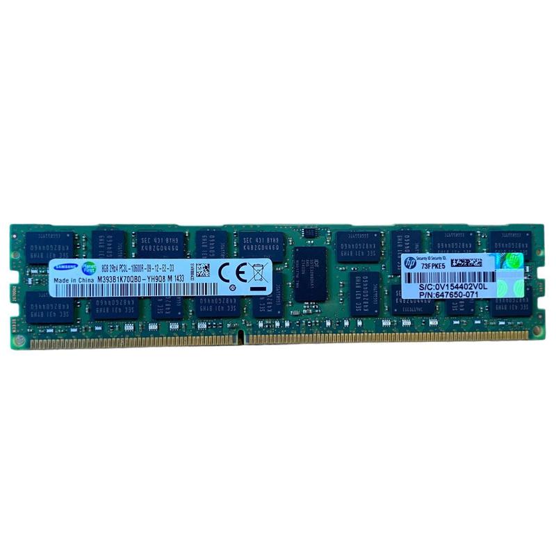 Memoria 8gb Ddr3 Pc3-10600r Ddr3 Ecc Hp P/servidor - Memória RAM